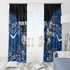 Custom Bulldogs Window Curtain Dog Mascot With Aboriginal Indigenous
