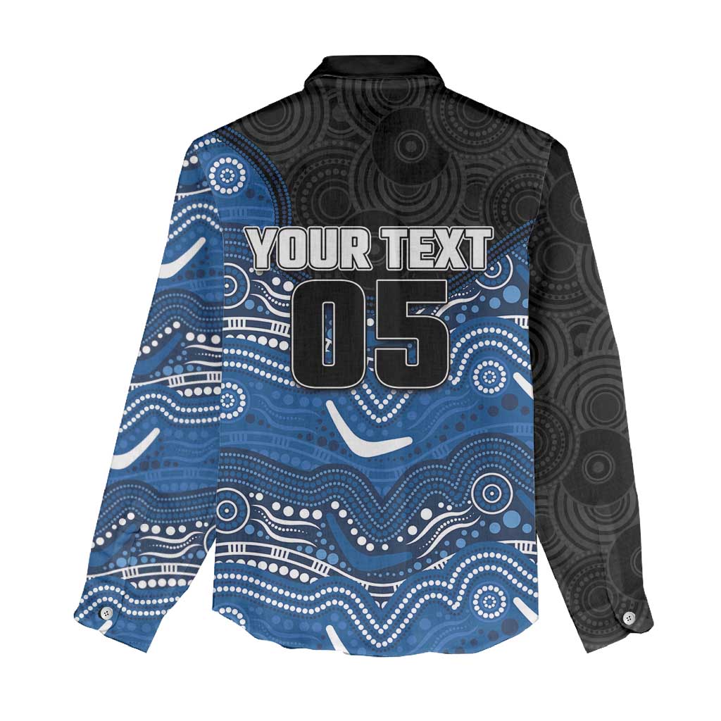 Custom Bulldogs Women Casual Shirt Dog Mascot With Aboriginal Indigenous