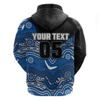 Custom Bulldogs Zip Hoodie Dog Mascot With Aboriginal Indigenous