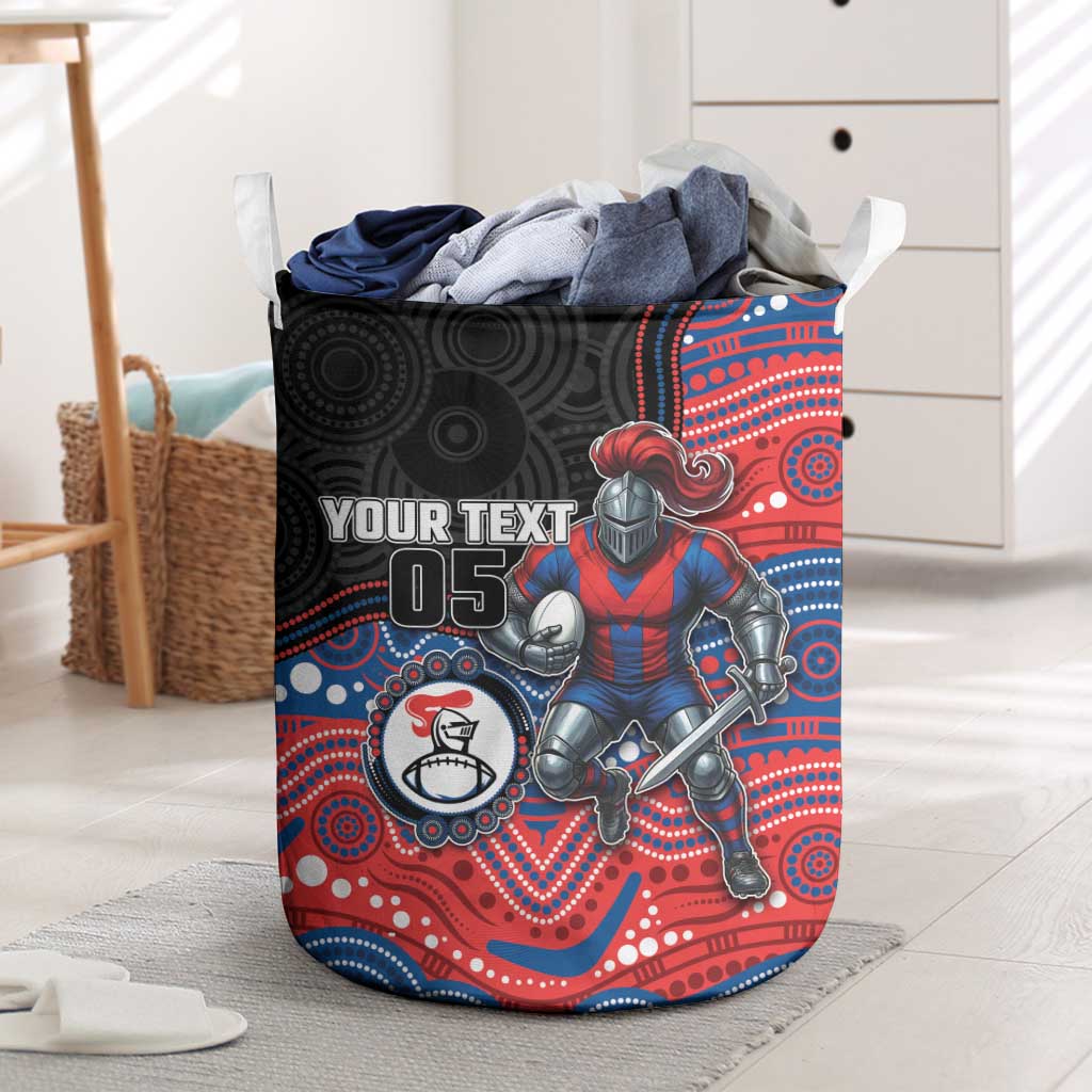 Custom Knights Laundry Basket Warrior Mascot With Aboriginal Indigenous