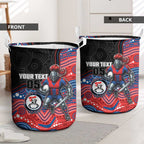 Custom Knights Laundry Basket Warrior Mascot With Aboriginal Indigenous