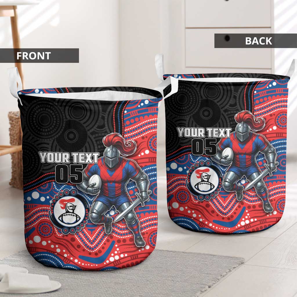 Custom Knights Laundry Basket Warrior Mascot With Aboriginal Indigenous