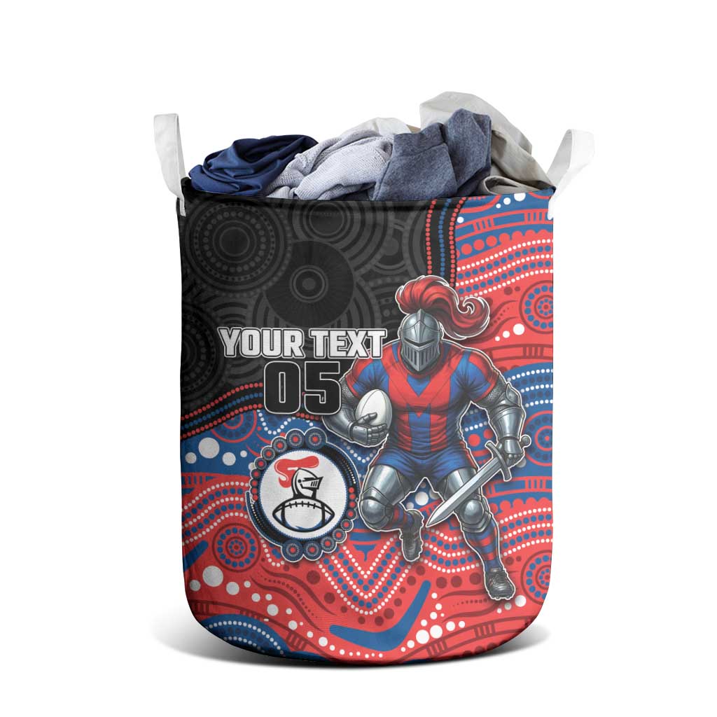 Custom Knights Laundry Basket Warrior Mascot With Aboriginal Indigenous