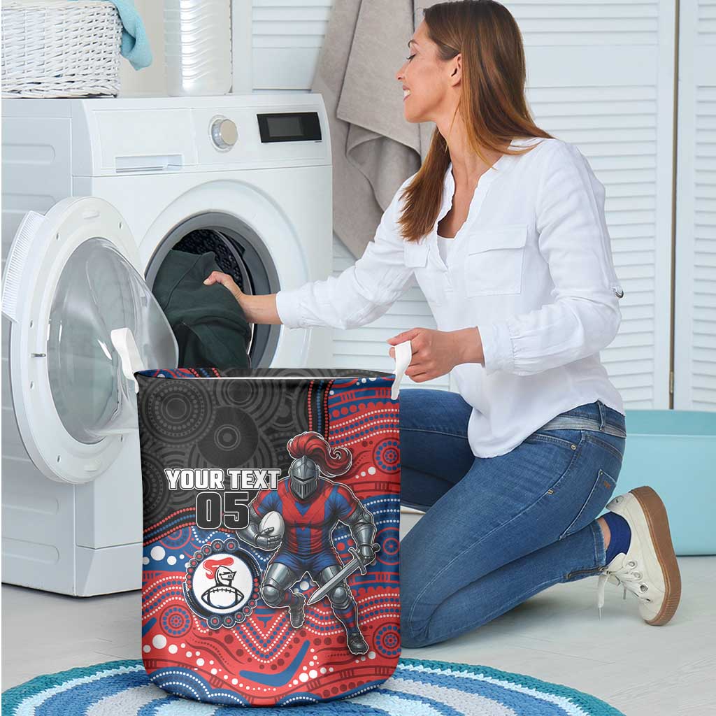 Custom Knights Laundry Basket Warrior Mascot With Aboriginal Indigenous