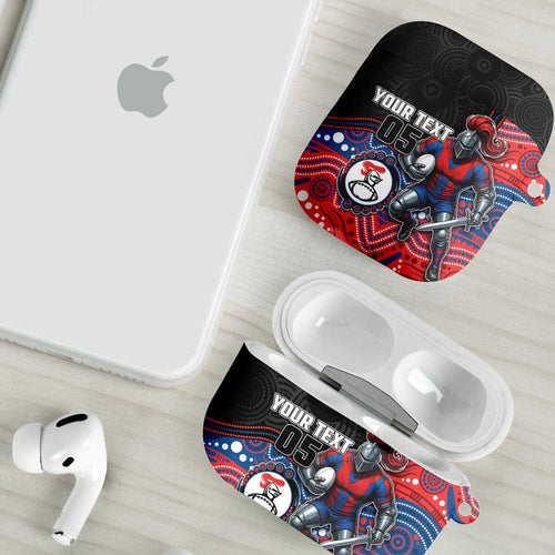 Custom Knights AirPods Case Warrior Mascot With Aboriginal Indigenous