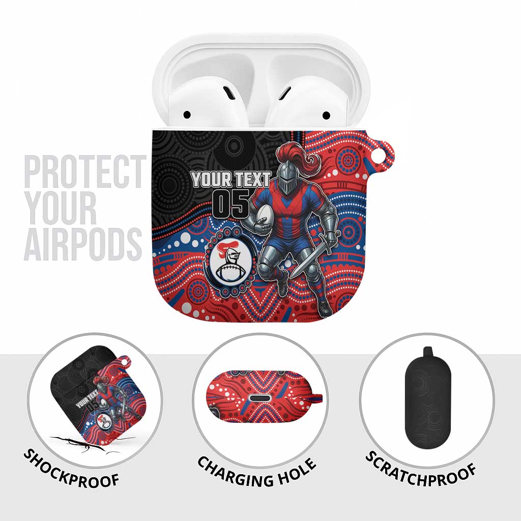 Custom Knights AirPods Case Warrior Mascot With Aboriginal Indigenous