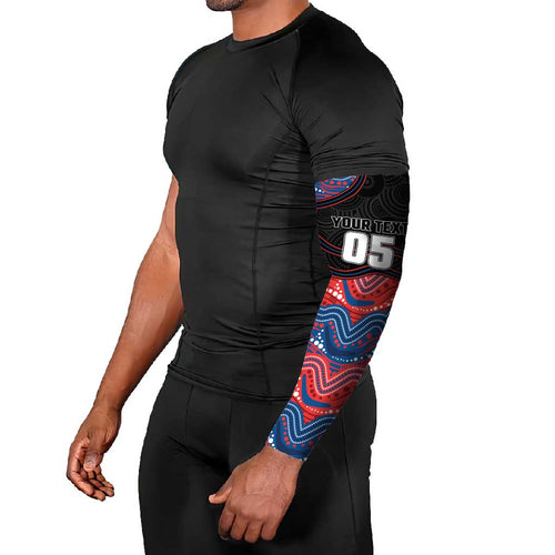 Custom Knights Arm Sleeves Warrior Mascot With Aboriginal Indigenous