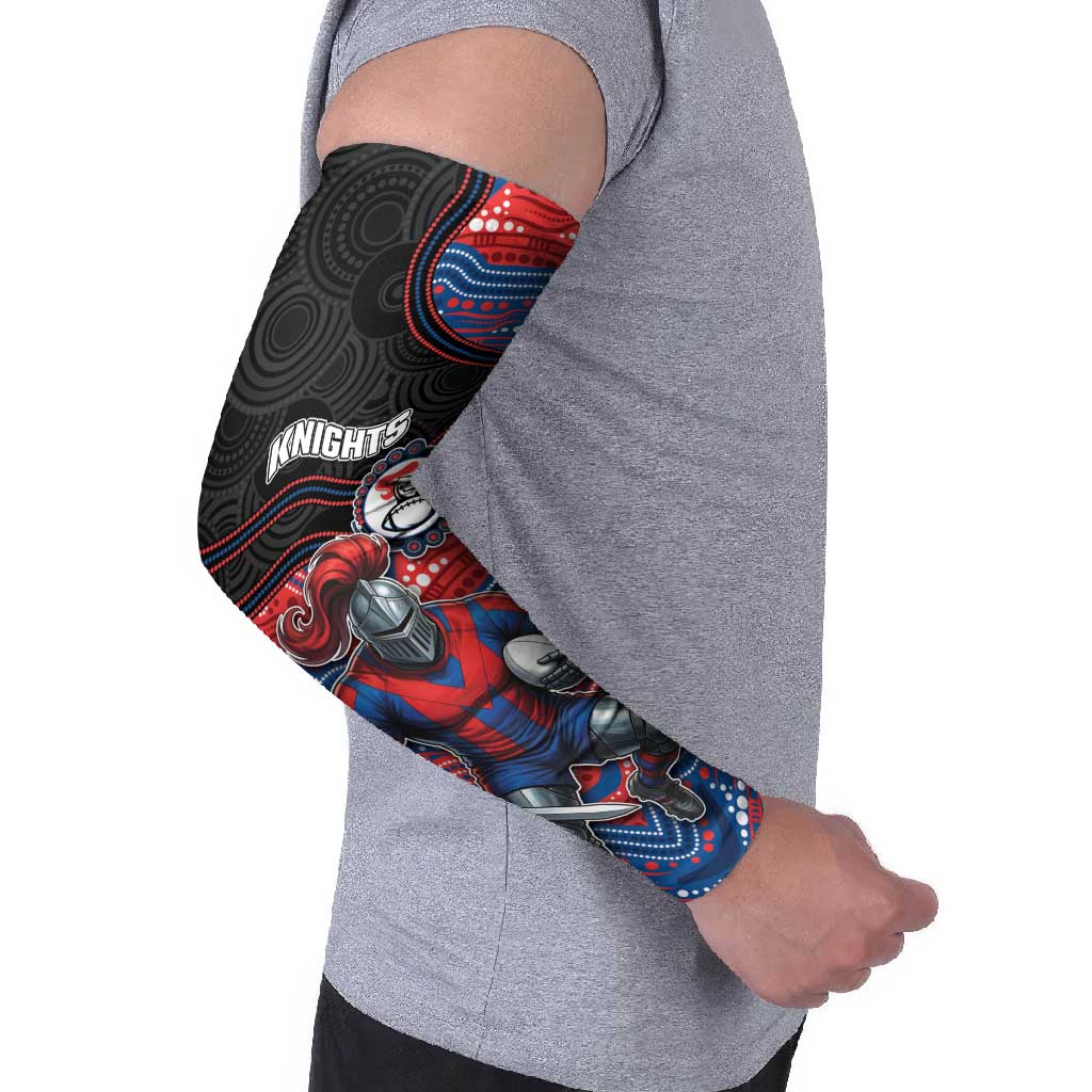 Custom Knights Arm Sleeves Warrior Mascot With Aboriginal Indigenous