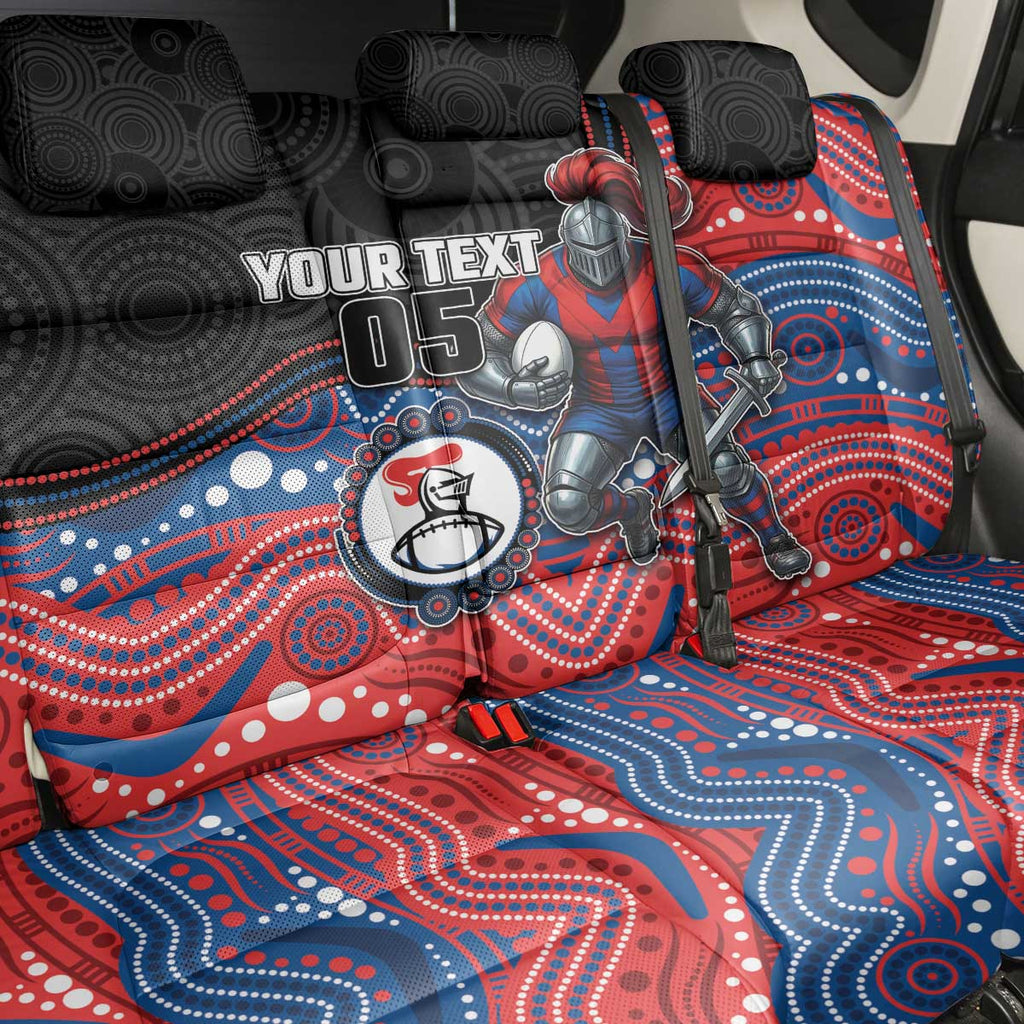 Custom Knights Back Car Seat Cover Warrior Mascot With Aboriginal Indigenous