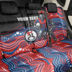 Custom Knights Back Car Seat Cover Warrior Mascot With Aboriginal Indigenous
