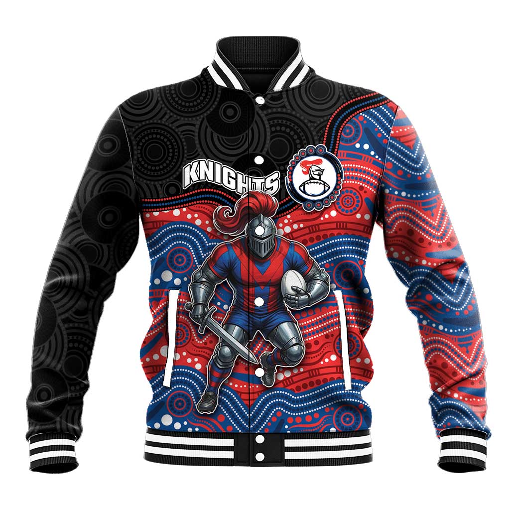 Custom Knights Baseball Jacket Warrior Mascot With Aboriginal Indigenous