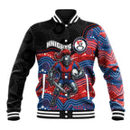 Custom Knights Baseball Jacket Warrior Mascot With Aboriginal Indigenous