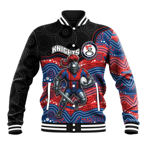 Custom Knights Baseball Jacket Warrior Mascot With Aboriginal Indigenous