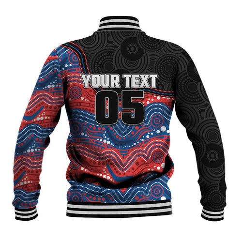 Custom Knights Baseball Jacket Warrior Mascot With Aboriginal Indigenous