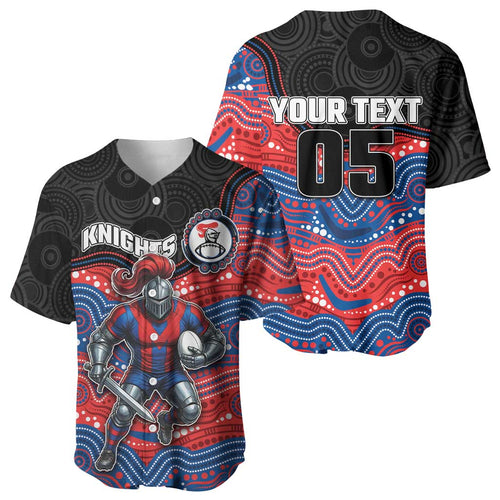 Custom Knights Baseball Jersey Warrior Mascot With Aboriginal Indigenous