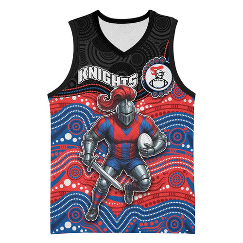 Custom Knights Basketball Jersey Warrior Mascot With Aboriginal Indigenous