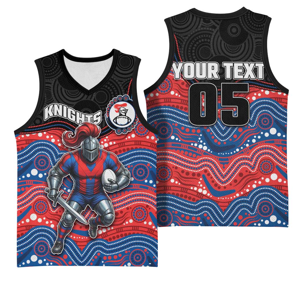 Custom Knights Basketball Jersey Warrior Mascot With Aboriginal Indigenous