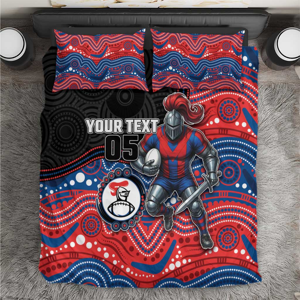 Custom Knights Bedding Set Warrior Mascot With Aboriginal Indigenous