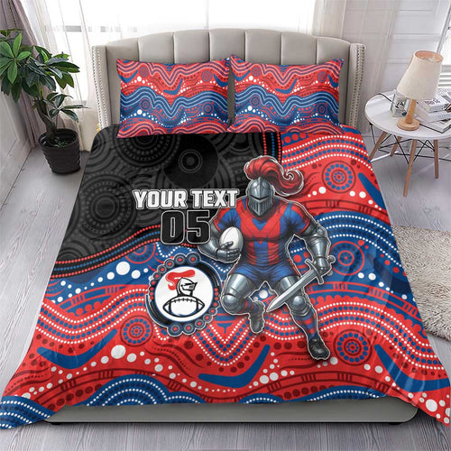 Custom Knights Bedding Set Warrior Mascot With Aboriginal Indigenous