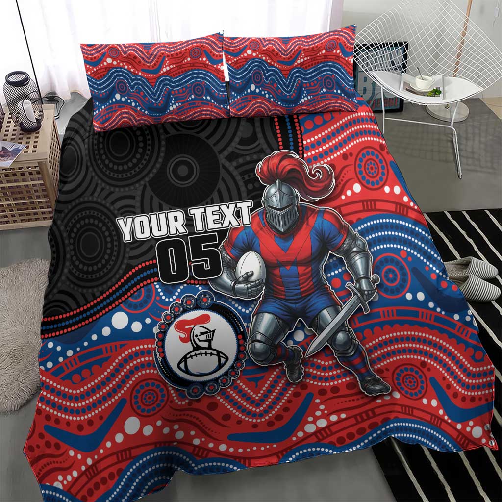 Custom Knights Bedding Set Warrior Mascot With Aboriginal Indigenous