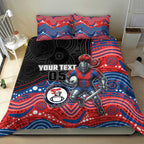 Custom Knights Bedding Set Warrior Mascot With Aboriginal Indigenous