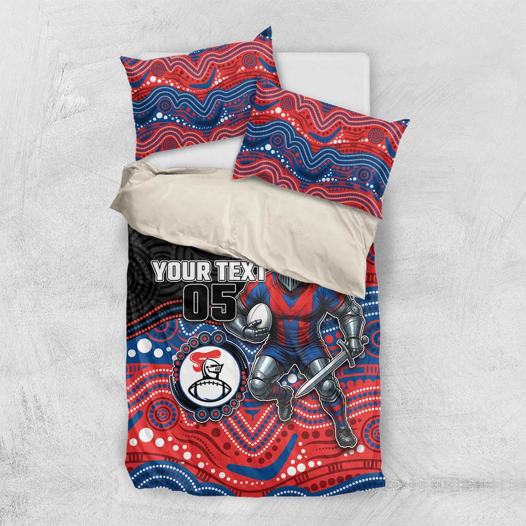Custom Knights Bedding Set Warrior Mascot With Aboriginal Indigenous