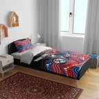Custom Knights Bedding Set Warrior Mascot With Aboriginal Indigenous