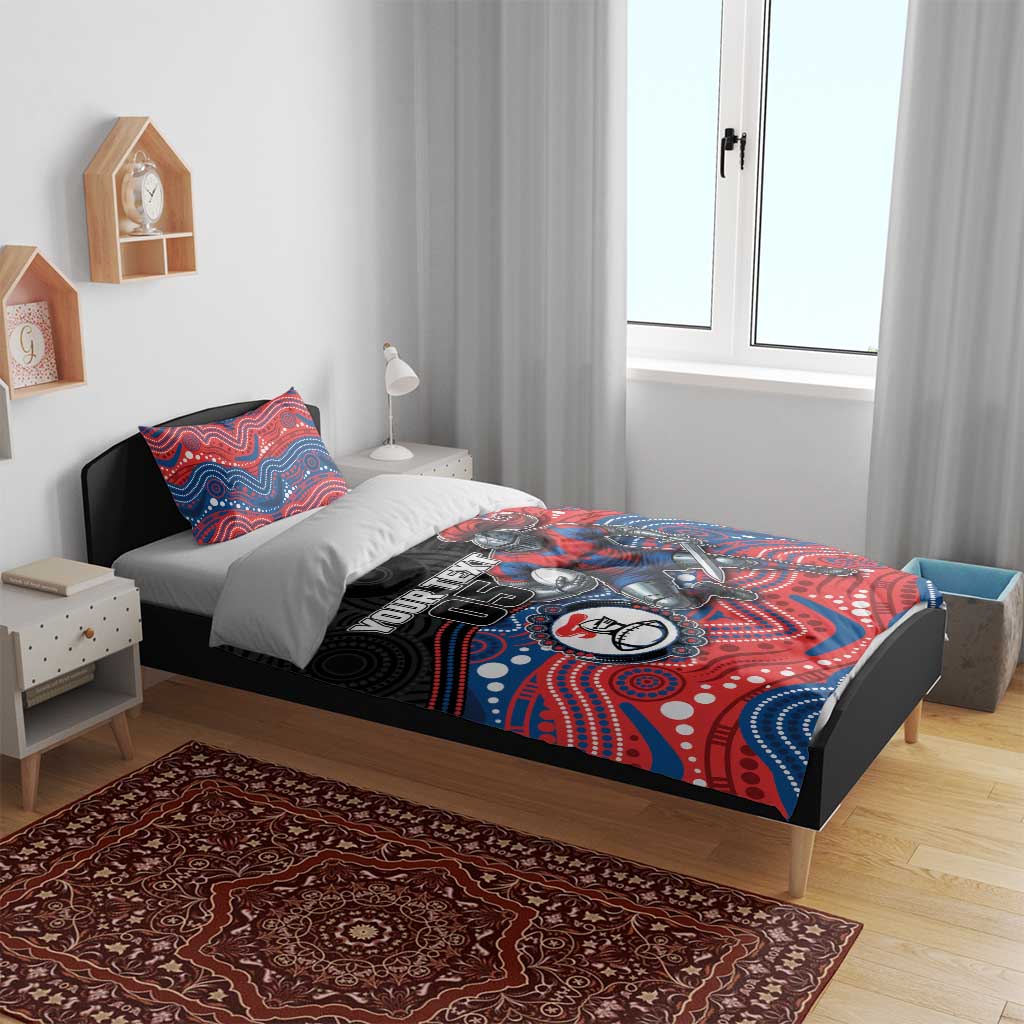 Custom Knights Bedding Set Warrior Mascot With Aboriginal Indigenous