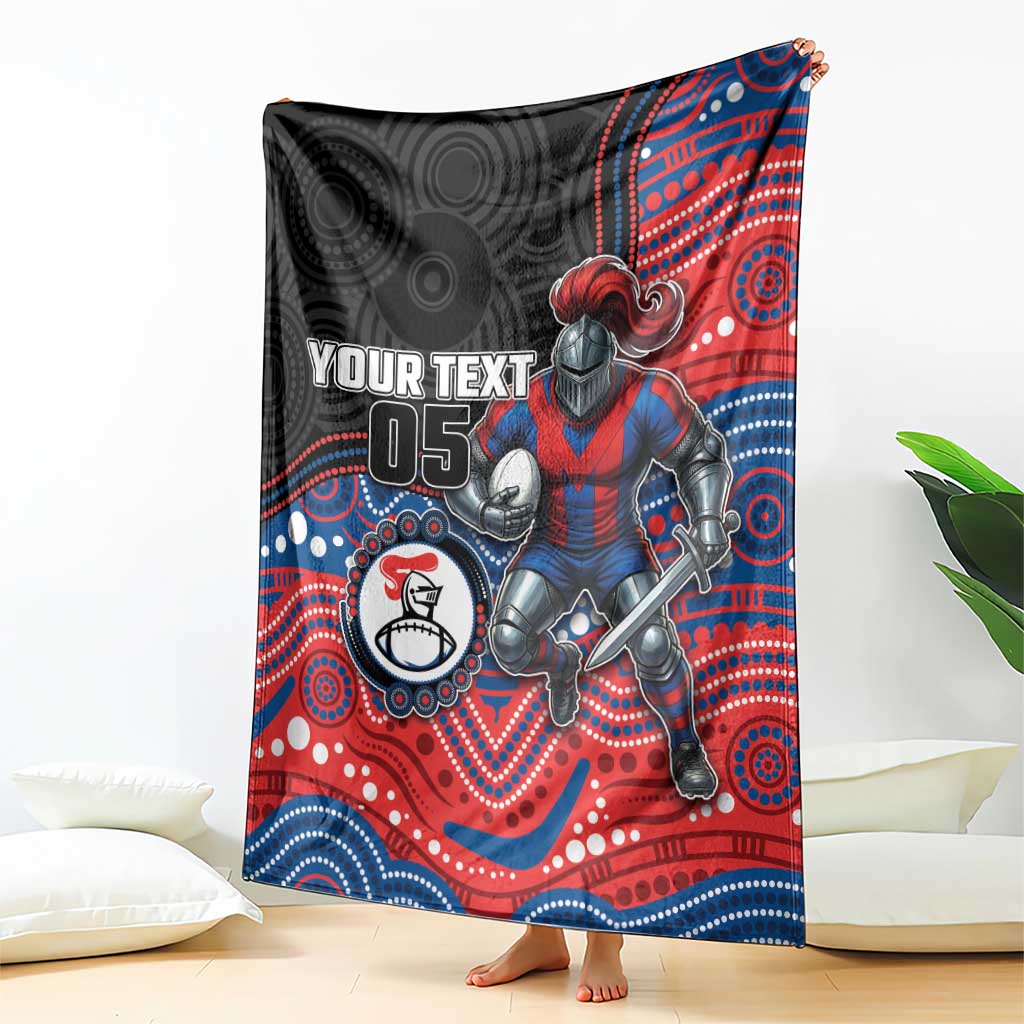 Custom Knights Blanket Warrior Mascot With Aboriginal Indigenous