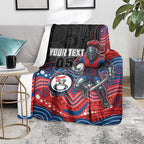 Custom Knights Blanket Warrior Mascot With Aboriginal Indigenous