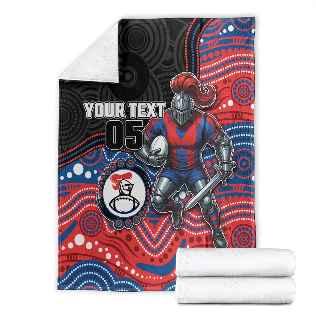 Custom Knights Blanket Warrior Mascot With Aboriginal Indigenous