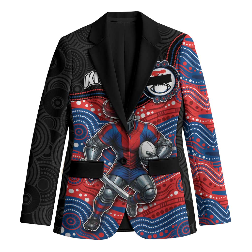 Custom Knights Blazer Warrior Mascot With Aboriginal Indigenous