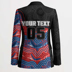 Custom Knights Blazer Warrior Mascot With Aboriginal Indigenous
