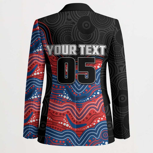 Custom Knights Blazer Warrior Mascot With Aboriginal Indigenous