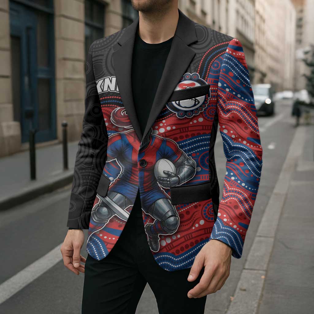 Custom Knights Blazer Warrior Mascot With Aboriginal Indigenous