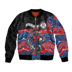 Custom Knights Bomber Jacket Warrior Mascot With Aboriginal Indigenous