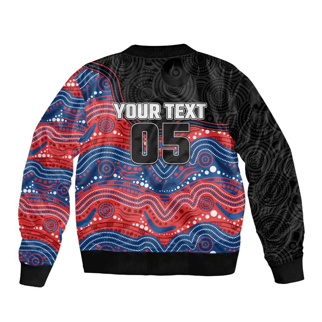 Custom Knights Bomber Jacket Warrior Mascot With Aboriginal Indigenous