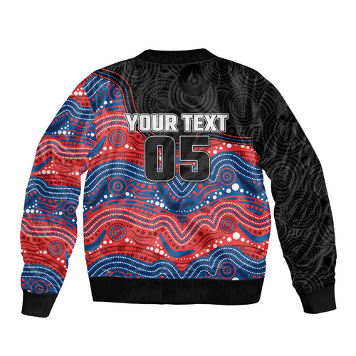 Custom Knights Bomber Jacket Warrior Mascot With Aboriginal Indigenous