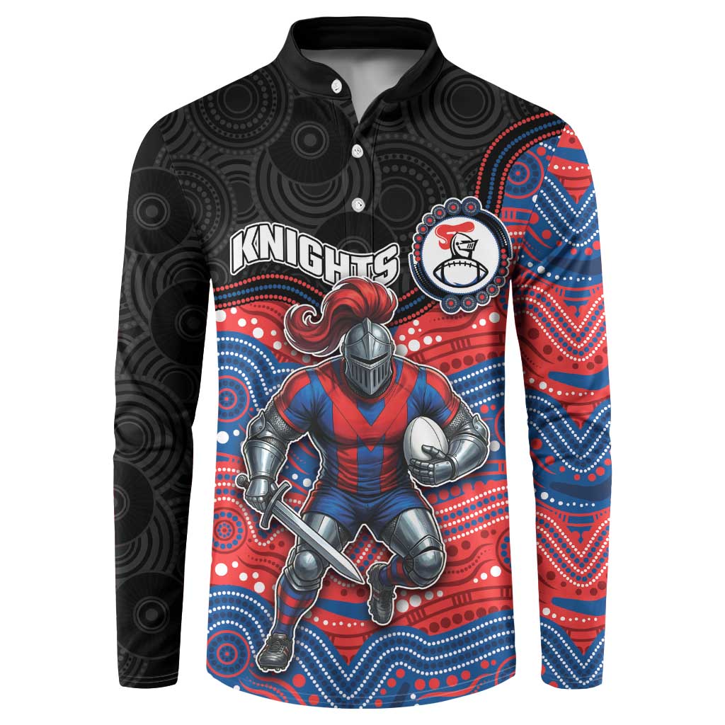 Custom Knights Button Sweatshirt Warrior Mascot With Aboriginal Indigenous