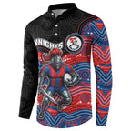 Custom Knights Button Sweatshirt Warrior Mascot With Aboriginal Indigenous