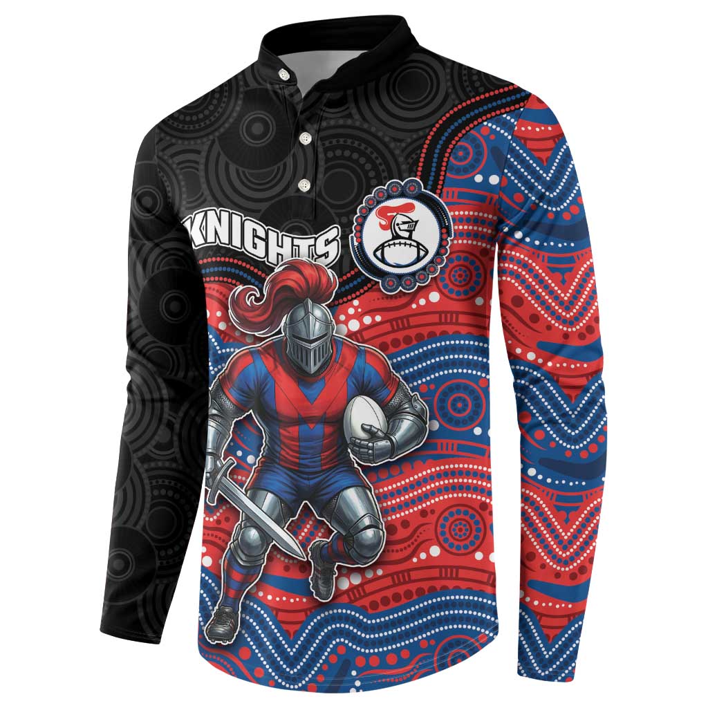 Custom Knights Button Sweatshirt Warrior Mascot With Aboriginal Indigenous