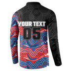 Custom Knights Button Sweatshirt Warrior Mascot With Aboriginal Indigenous