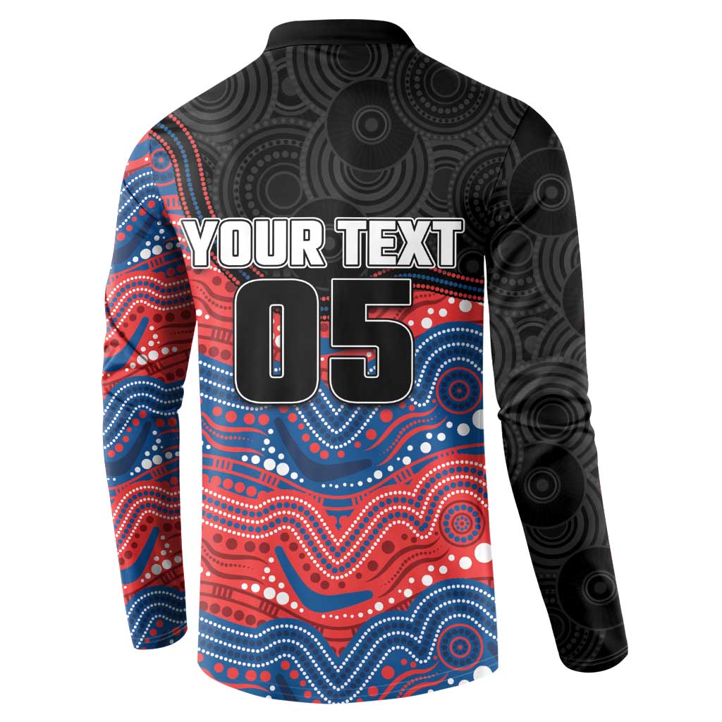Custom Knights Button Sweatshirt Warrior Mascot With Aboriginal Indigenous