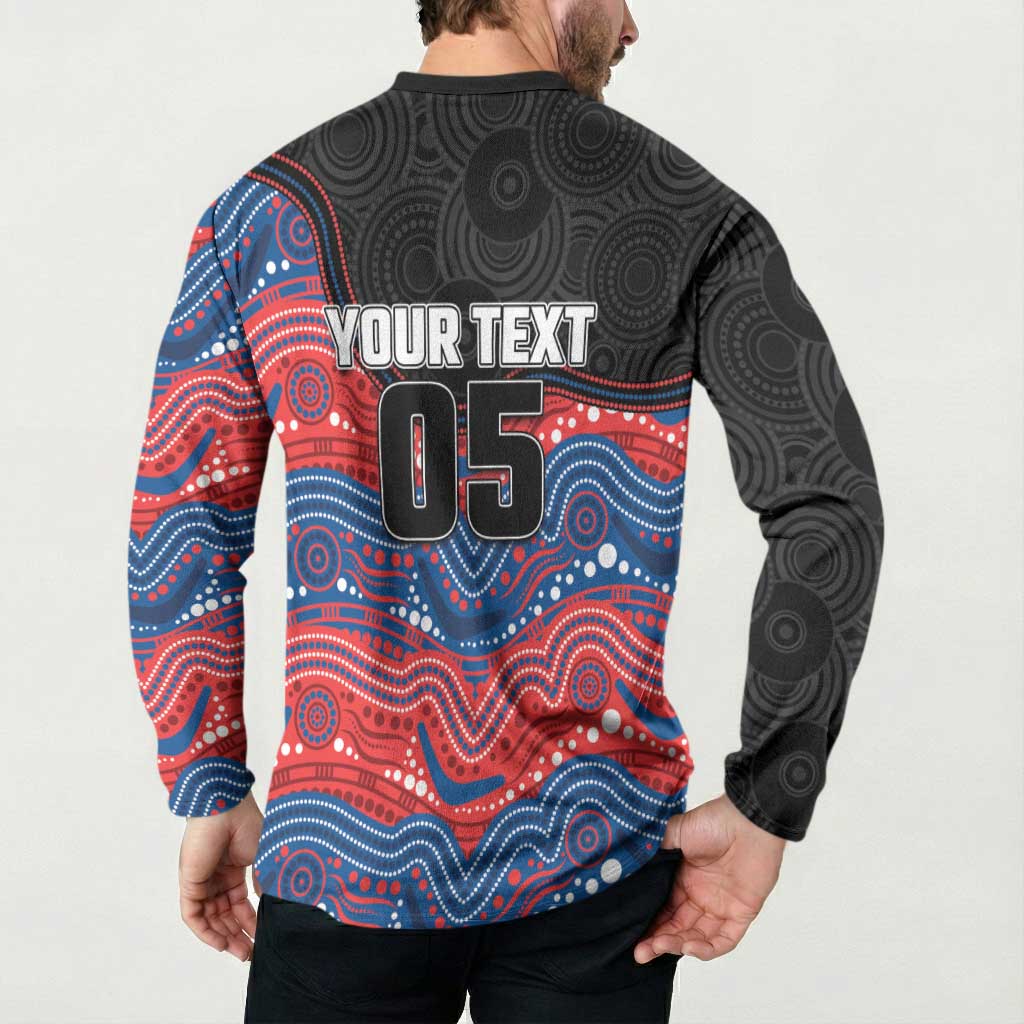 Custom Knights Button Sweatshirt Warrior Mascot With Aboriginal Indigenous