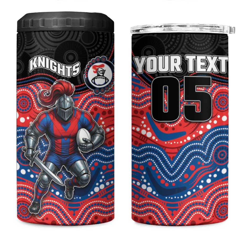 Custom Knights 4 in 1 Can Cooler Tumbler Warrior Mascot With Aboriginal Indigenous