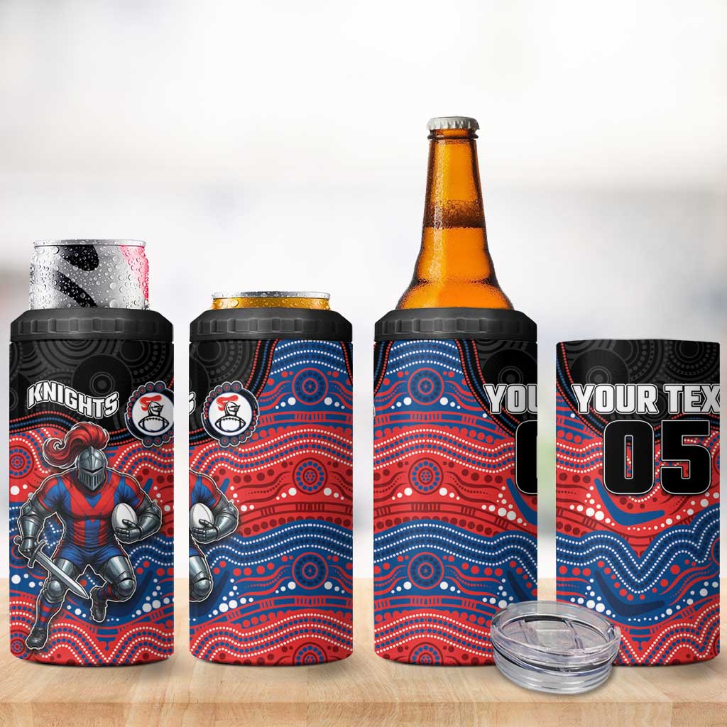 Custom Knights 4 in 1 Can Cooler Tumbler Warrior Mascot With Aboriginal Indigenous