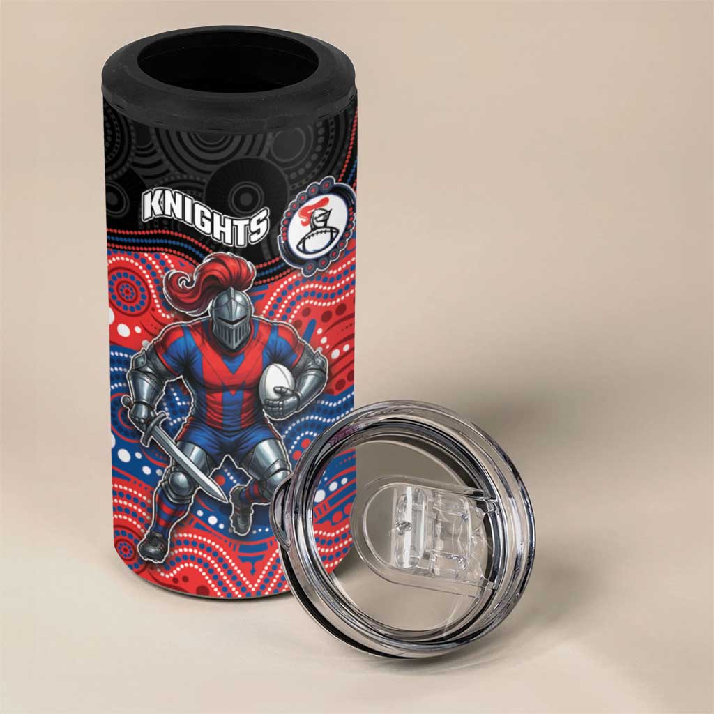 Custom Knights 4 in 1 Can Cooler Tumbler Warrior Mascot With Aboriginal Indigenous