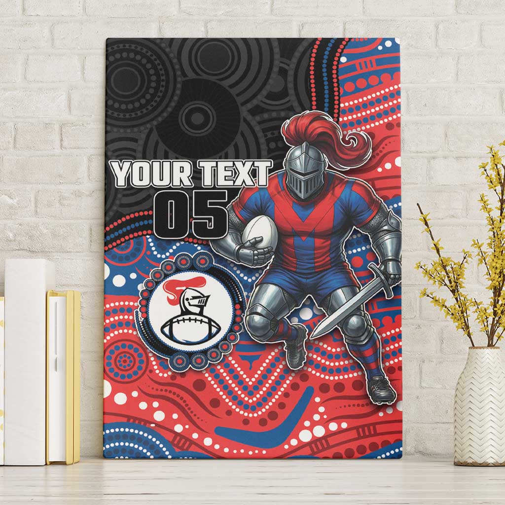 Custom Knights Canvas Wall Art Warrior Mascot With Aboriginal Indigenous
