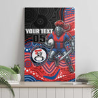 Custom Knights Canvas Wall Art Warrior Mascot With Aboriginal Indigenous