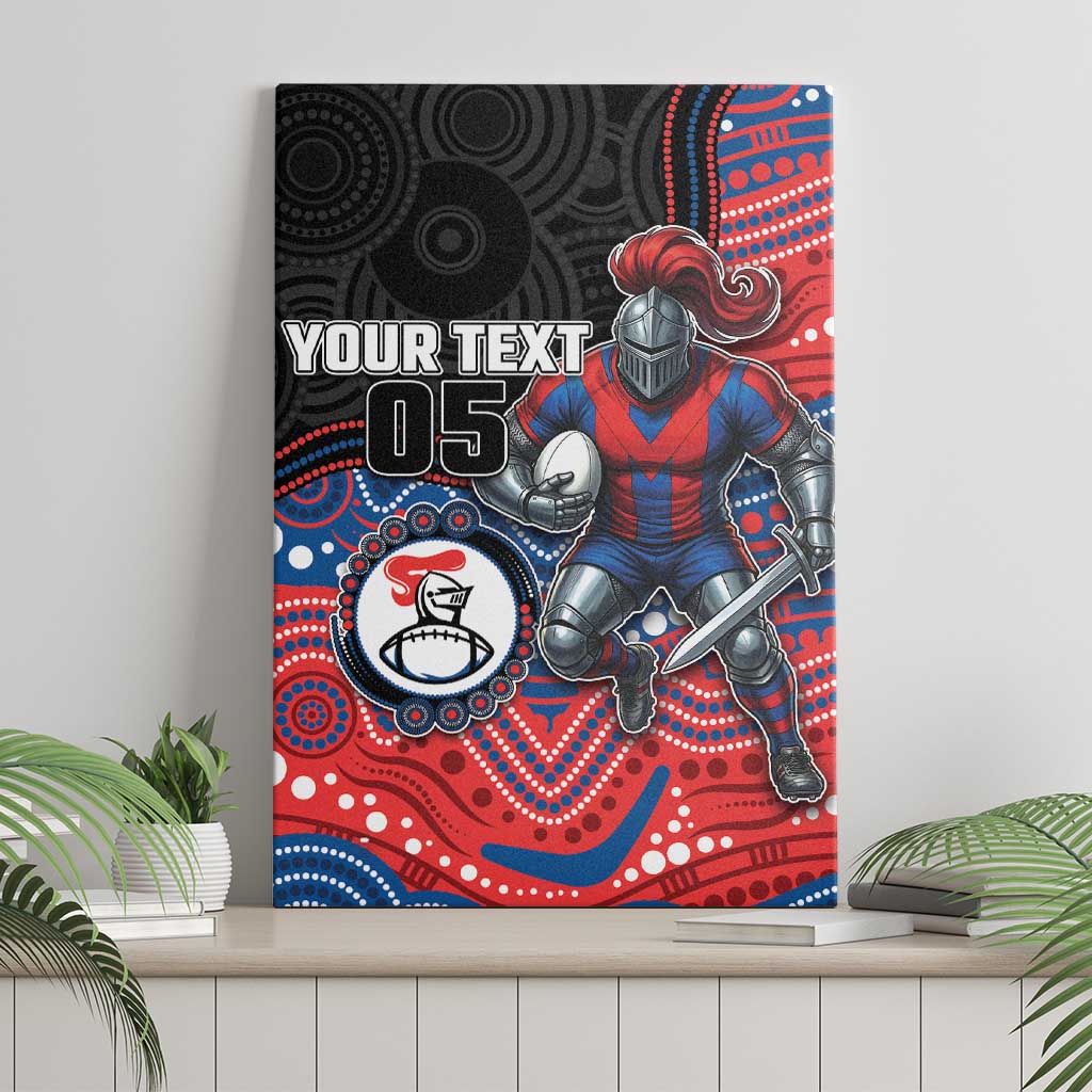 Custom Knights Canvas Wall Art Warrior Mascot With Aboriginal Indigenous